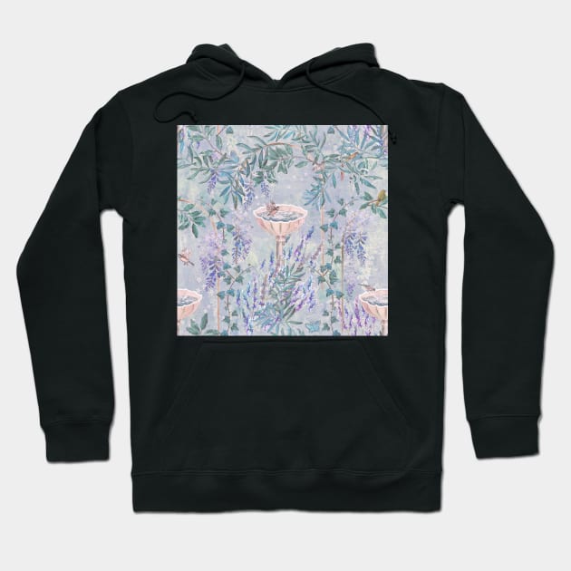 French Countryside Lavender fresco pattern Hoodie by LeanneTalbot